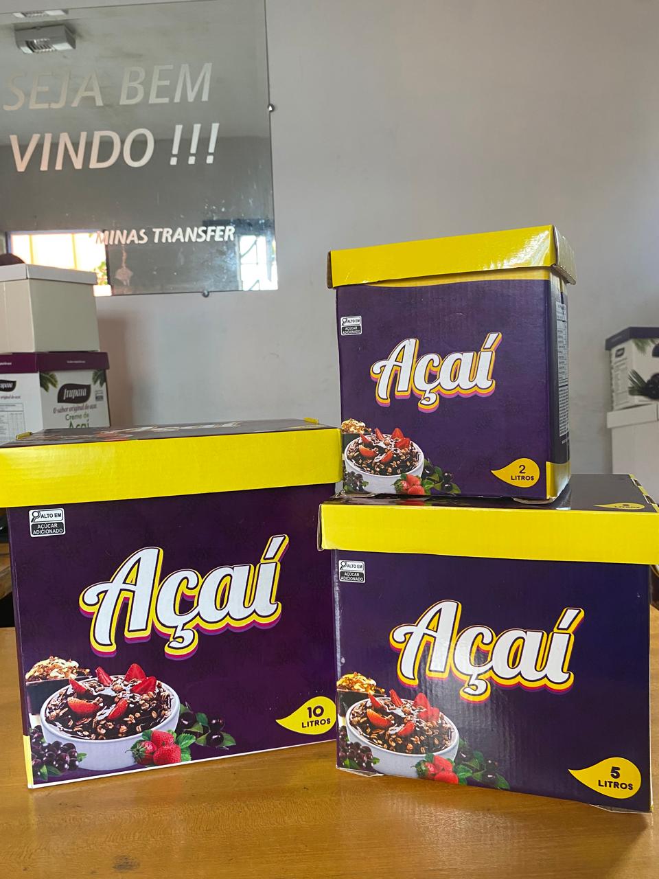 Caixas personalizadas para açaí